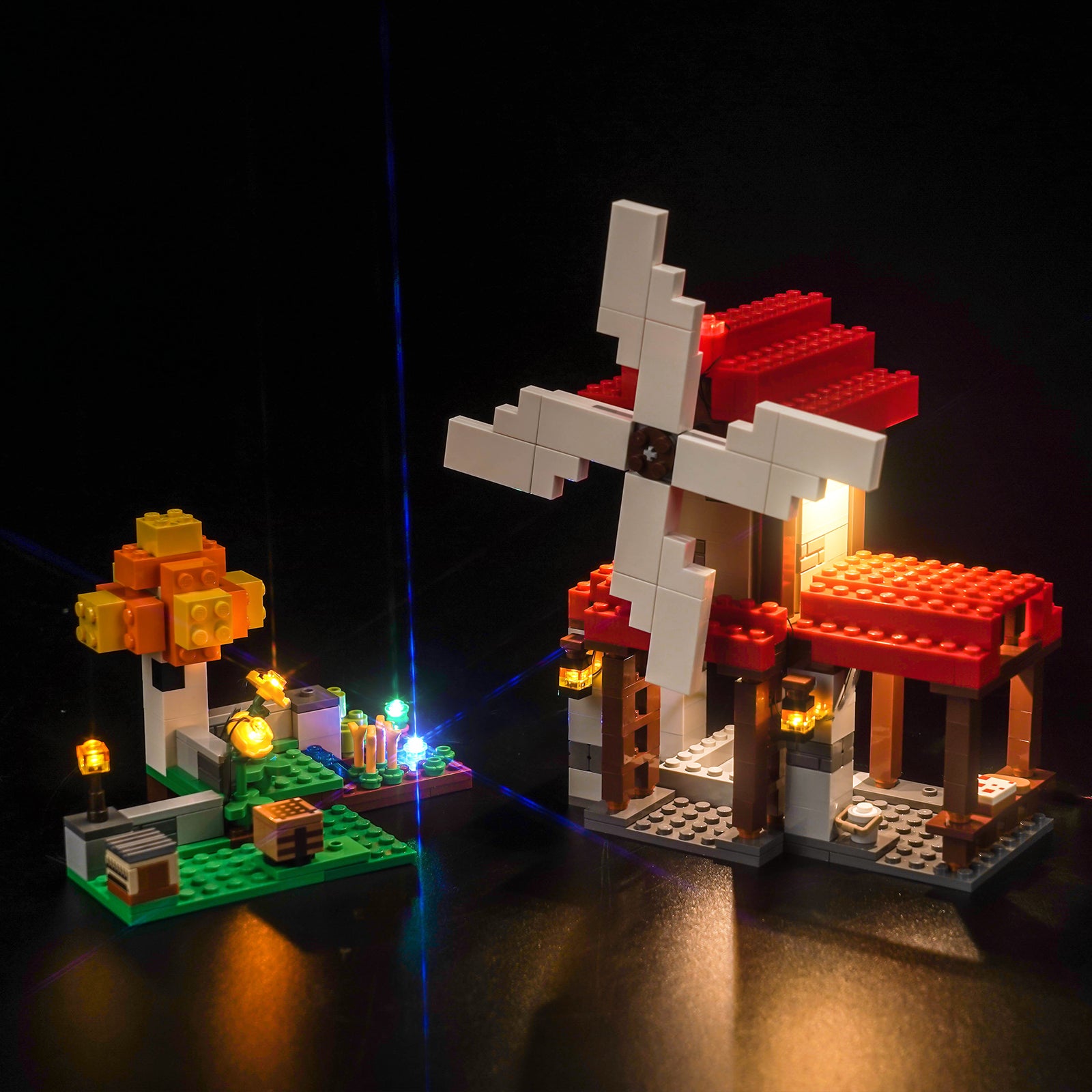 BrickBling Light Kit for LEGO Minecraft The Windmill Farm 21262