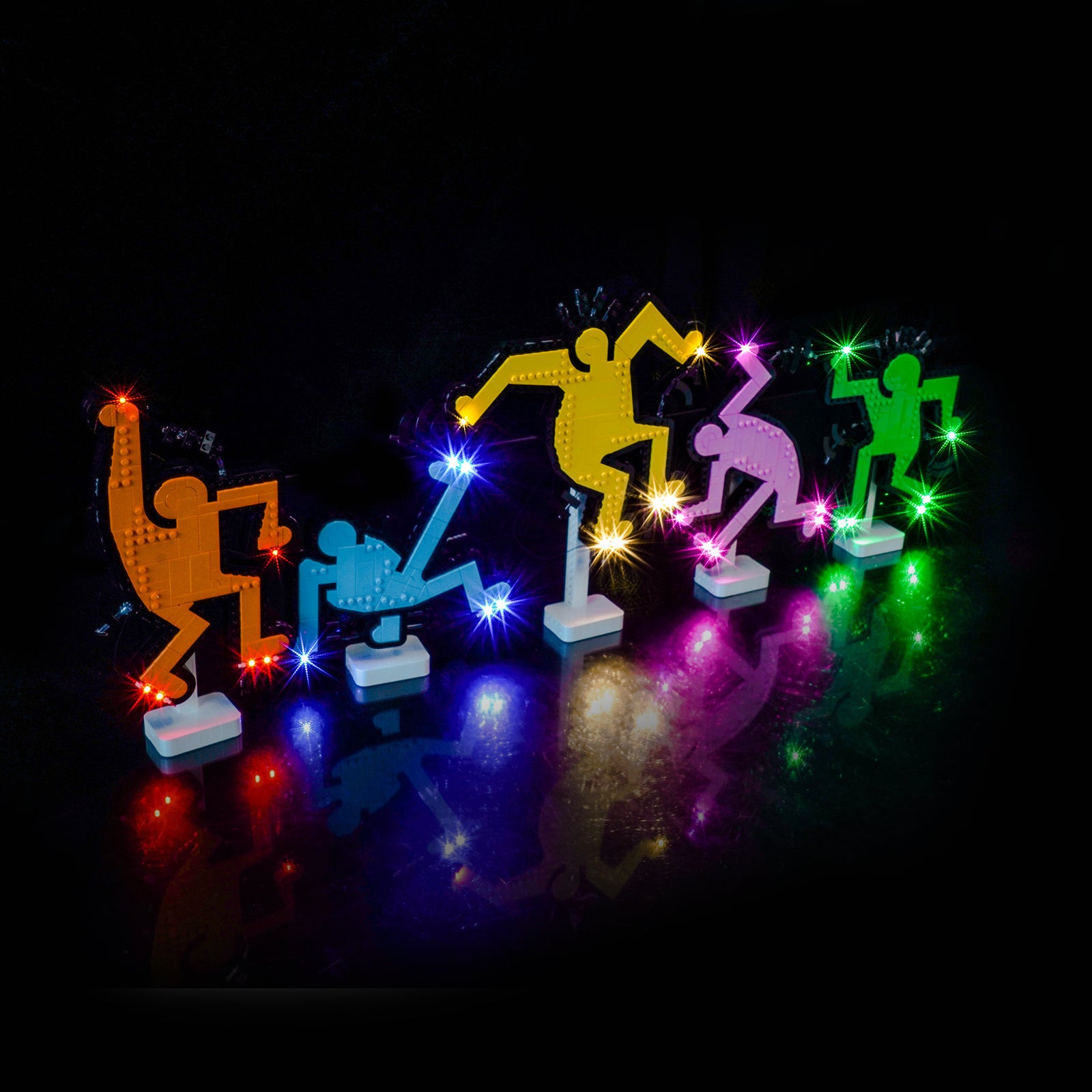 BrickBling Lichtset für LEGO Art Keith Haring – Tanzende Figuren 31216