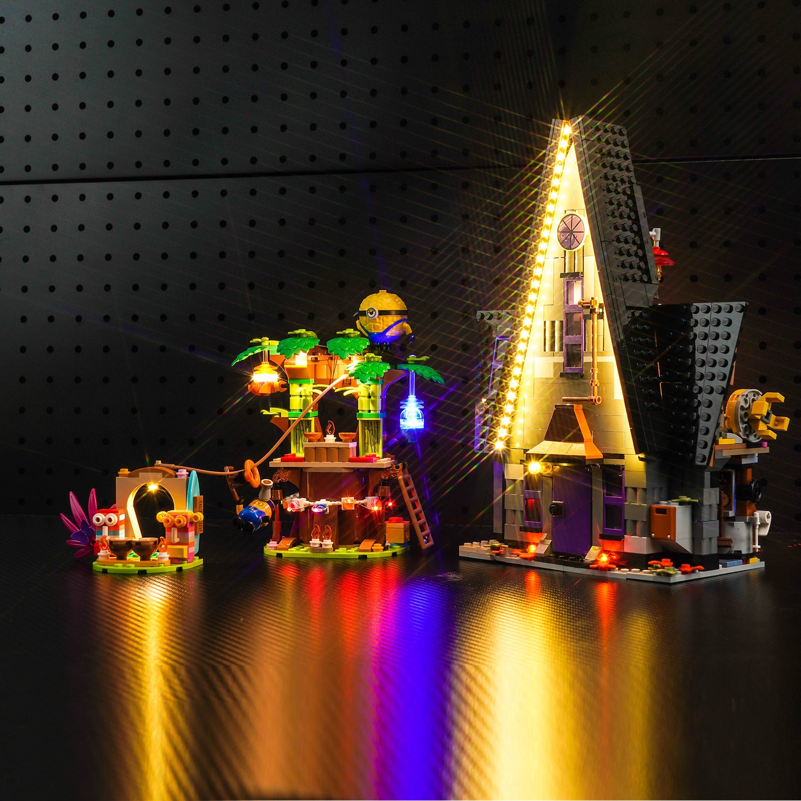 BrickBling Lichtset für LEGO Ich – Einfach Unverbesserlich 4 Minions und Grus Familienanwesen 75583