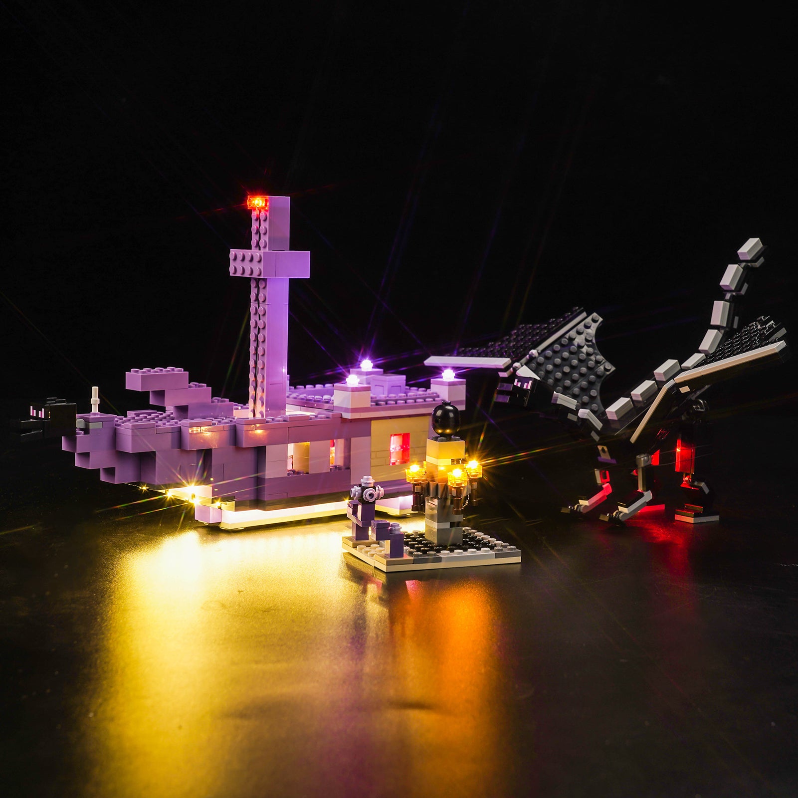 BrickBling Light Kit for LEGO Minecraft The Ender Dragon and End Ship 21264