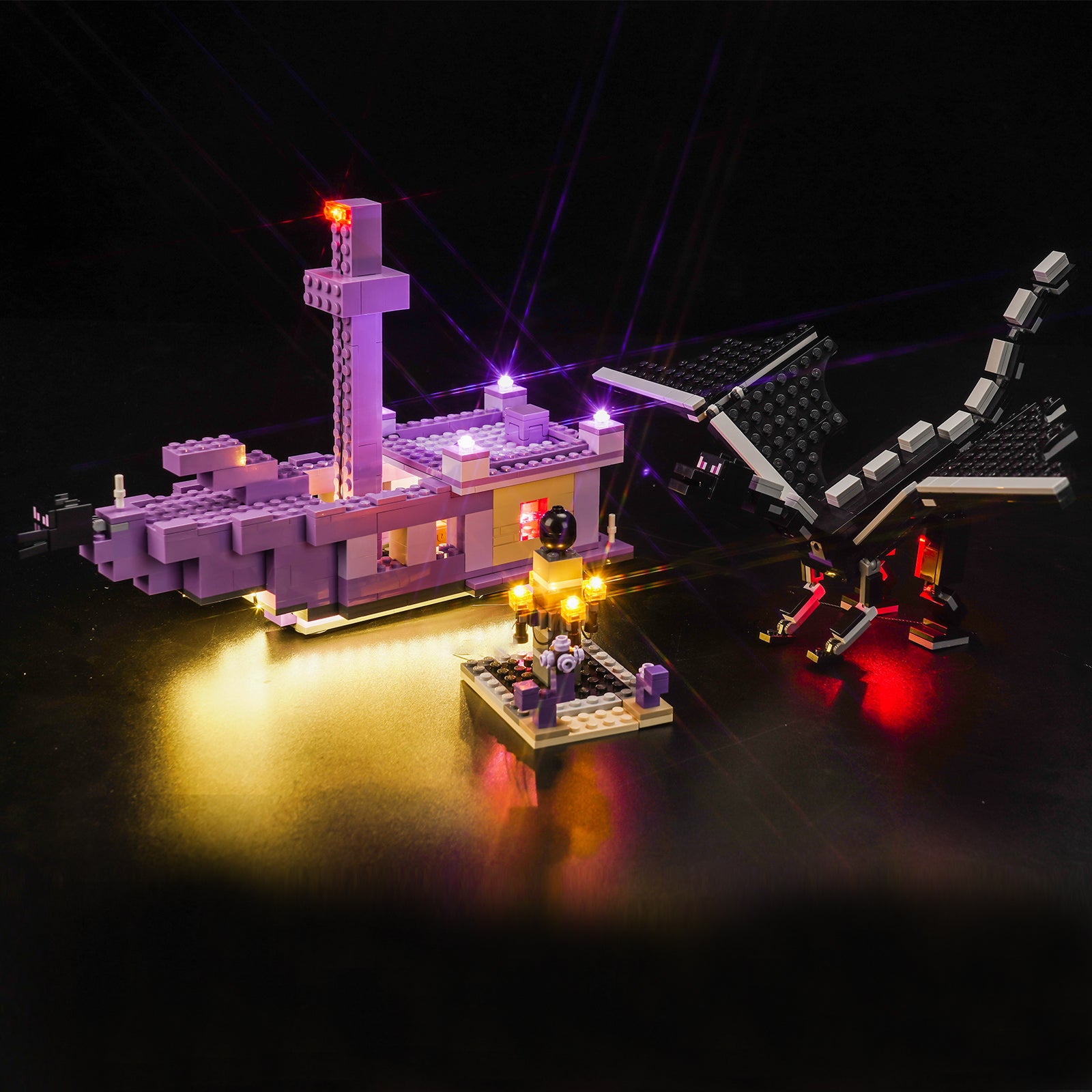 BrickBling Light Kit for LEGO Minecraft The Ender Dragon and End Ship 21264