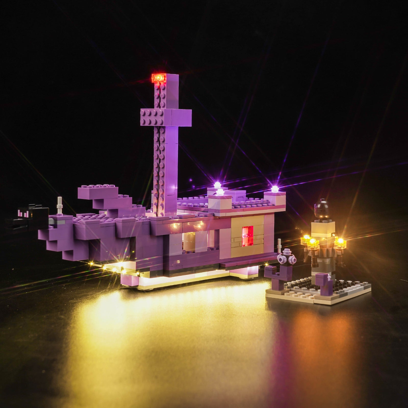 BrickBling Light Kit for LEGO Minecraft The Ender Dragon and End Ship 21264