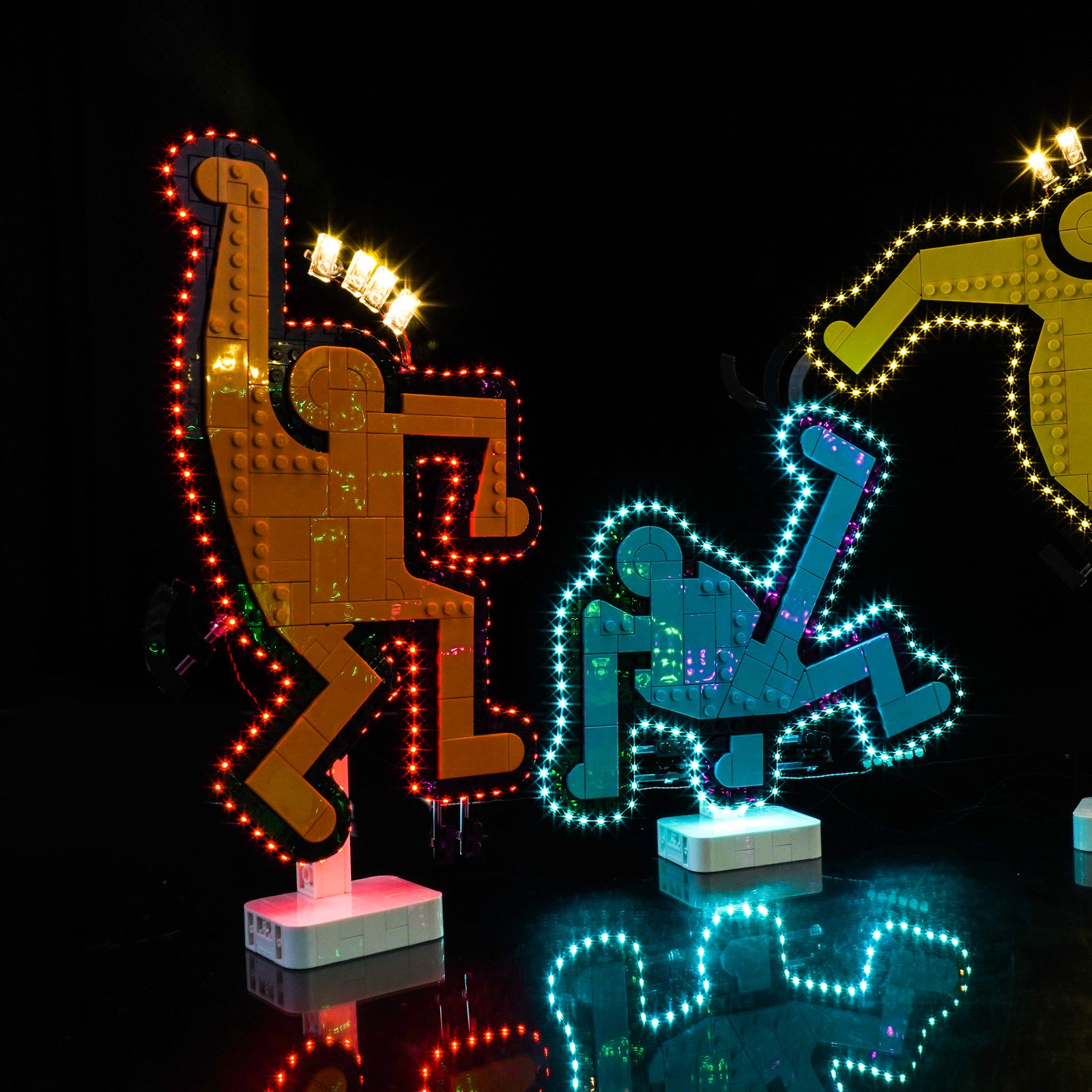 BrickBling Lichtset für LEGO Art Keith Haring – Tanzende Figuren 31216