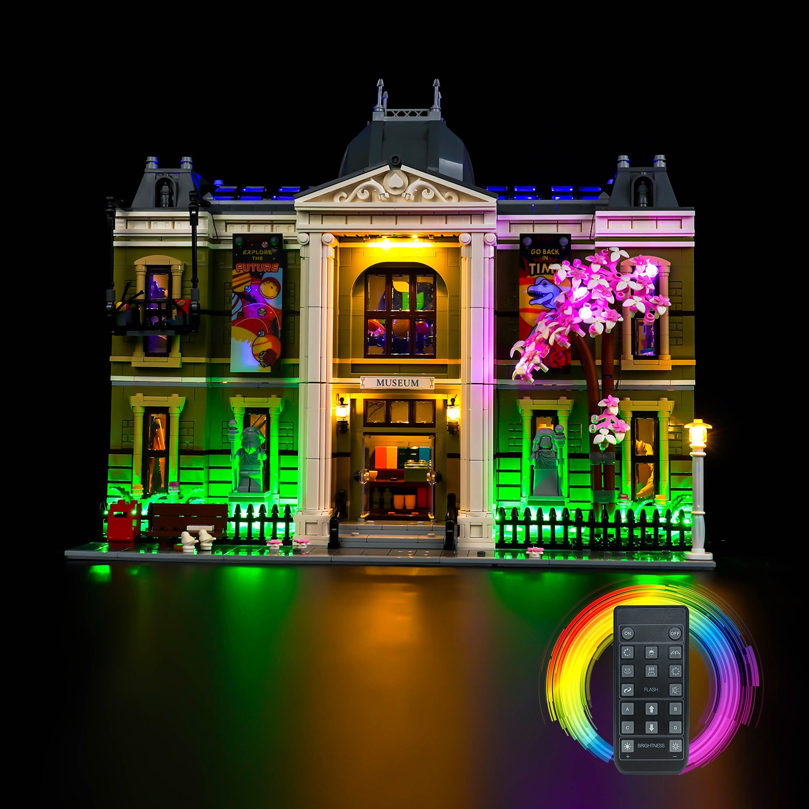 BrickBling Light Kit for LEGO Natural History Museum 10326 Remote Control Version