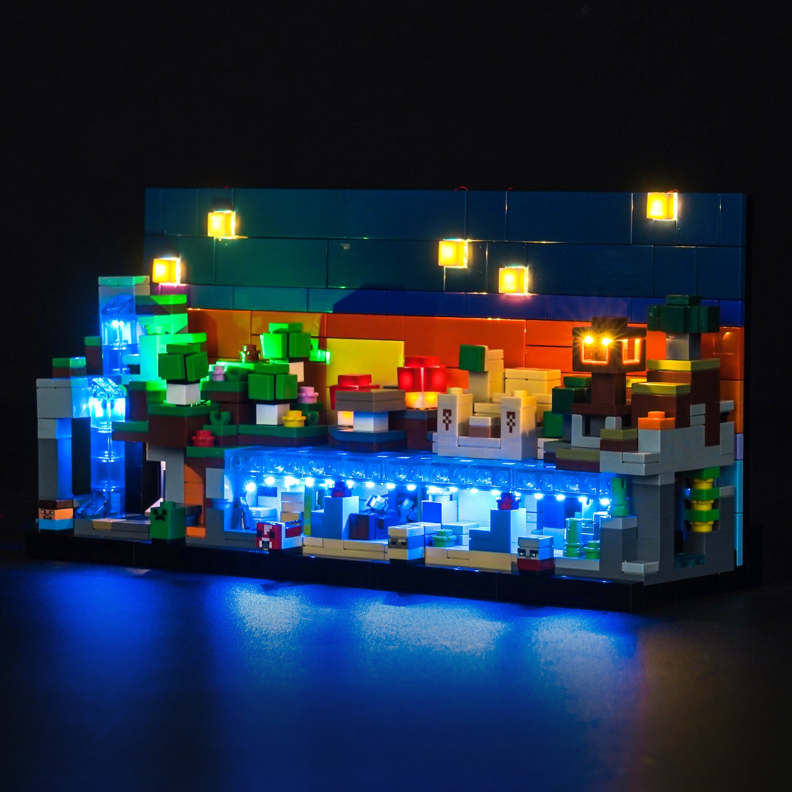 Kit d'éclairage BrickBling pour LEGO Minecraft Mini Biomes 21589