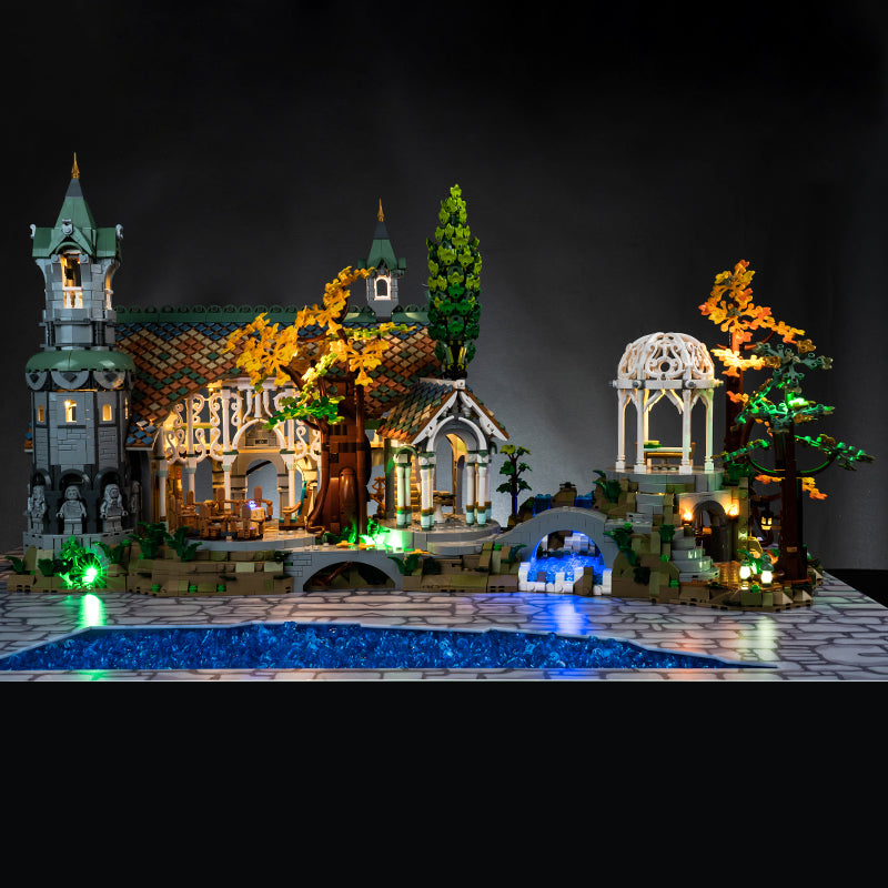 BrickBling Lichtset für LEGO Der Herr der Ringe: Bruchtal 10316