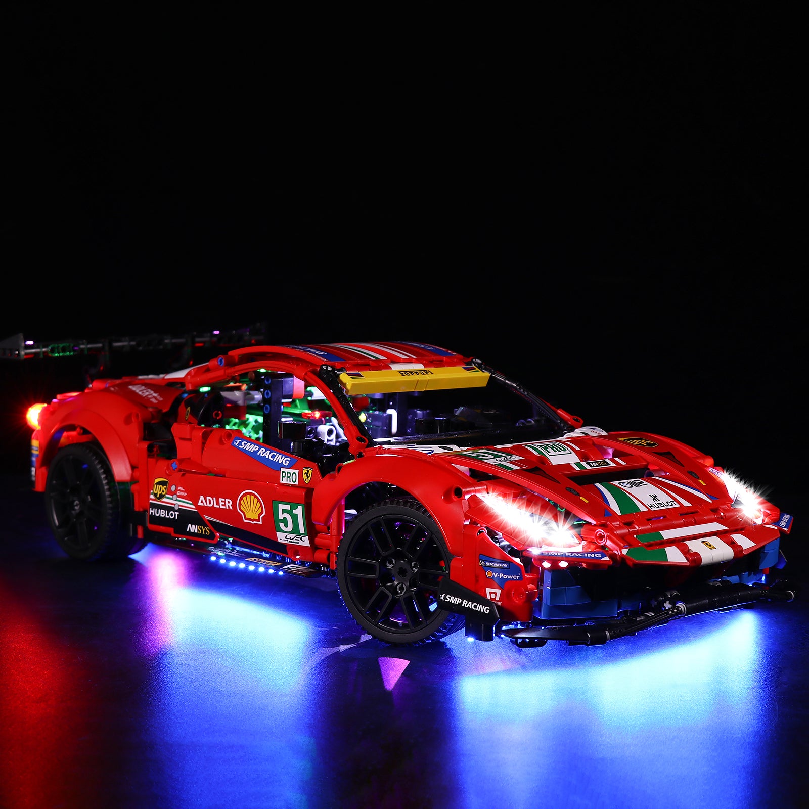 BrickBling Light Kit for LEGO Ferrari 488 GTE “AF Corse #51” 42125