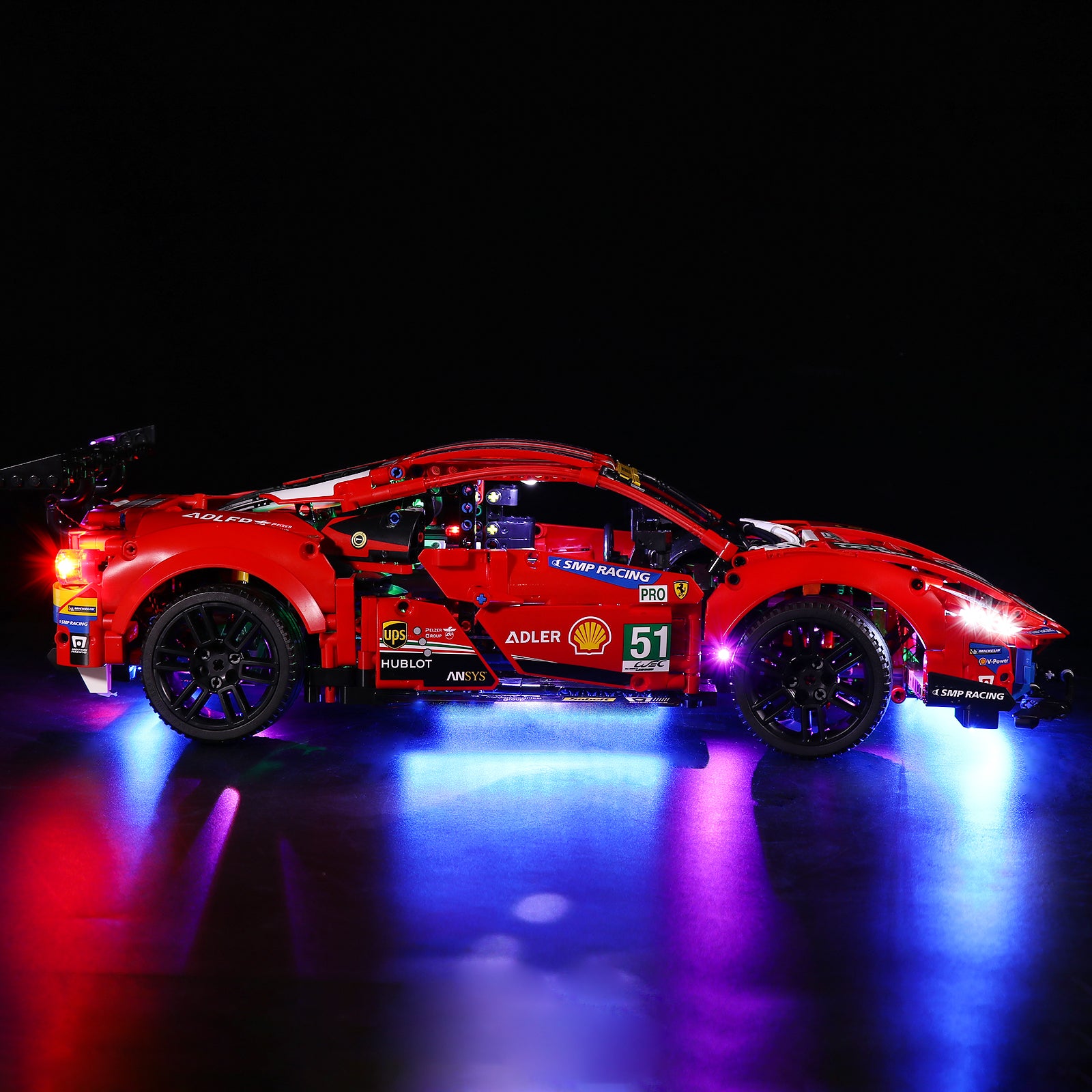 BrickBling Light Kit for LEGO Ferrari 488 GTE “AF Corse #51” 42125