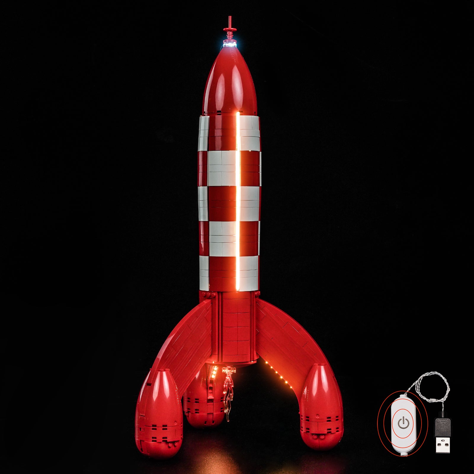 BrickBling Light Kit for LEGO Ideas Tintin® Moon Rocket 21367