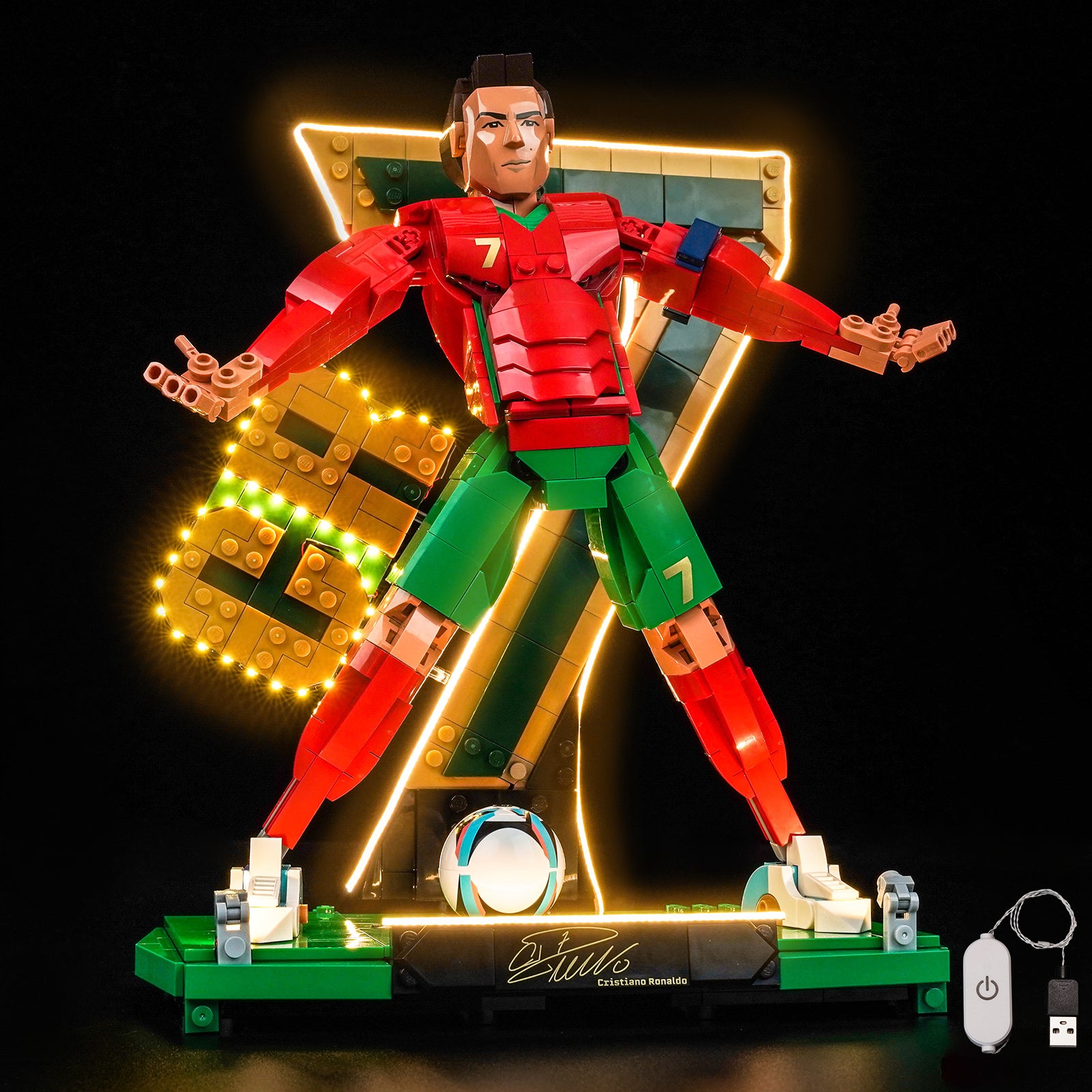 BrickBling Light Kit for LEGO Editions Cristiano Ronaldo – Soccer Legend 43016
