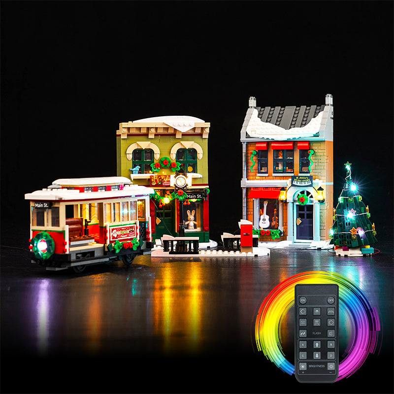 BrickBling Lichtset für LEGO Holiday Main Street 10308