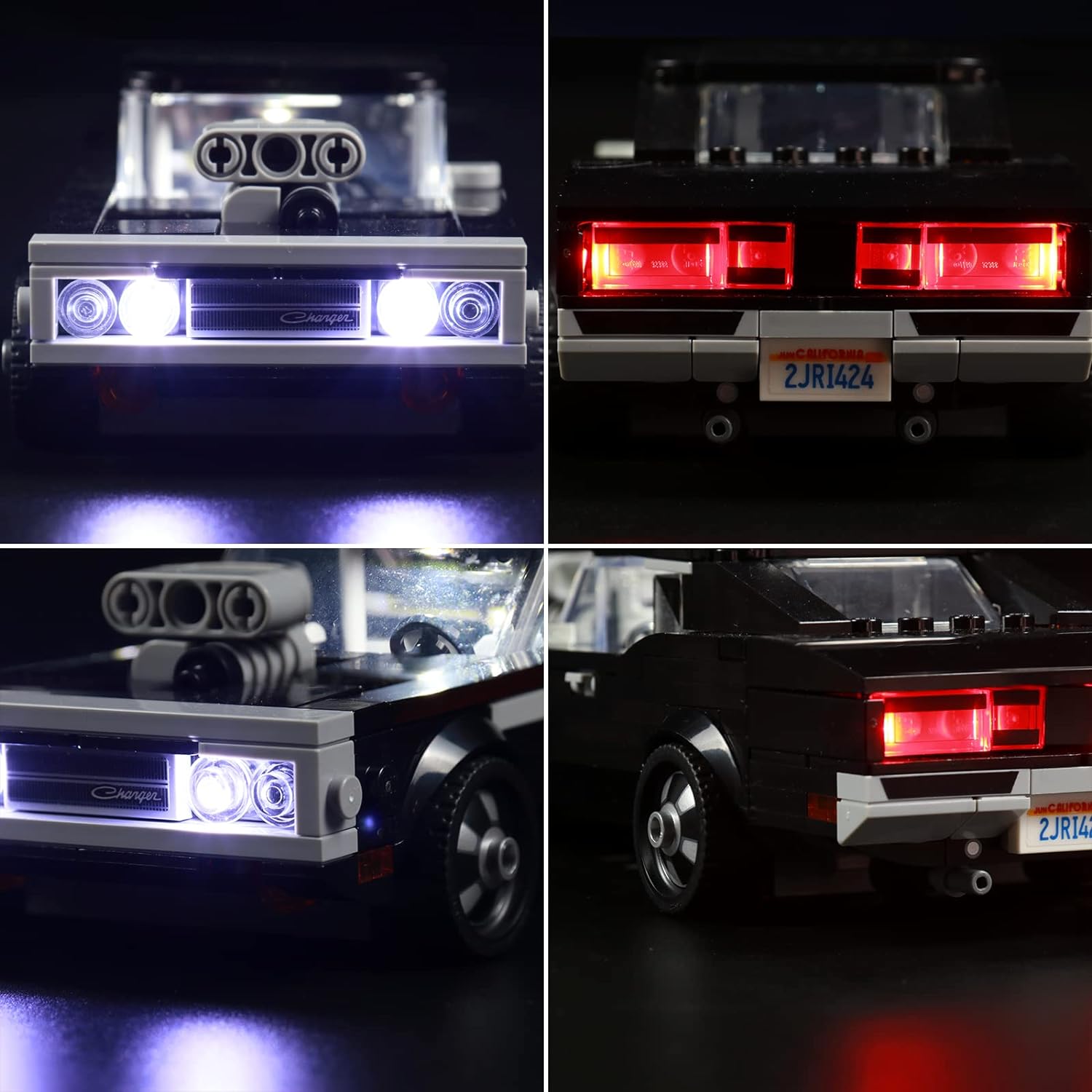 BrickBling Light Kit for LEGO Speed Champions Fast & Furious 1970 Dodge Charger R/T 76912