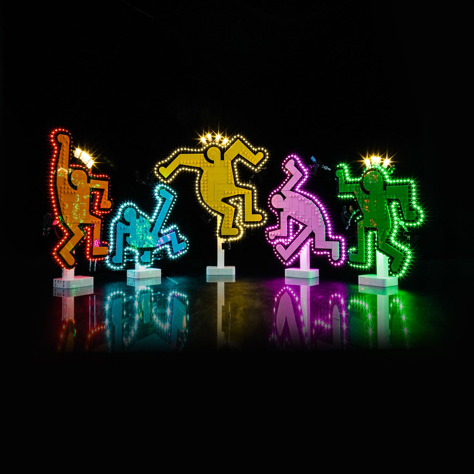 BrickBling Lichtset für LEGO Art Keith Haring – Tanzende Figuren 31216