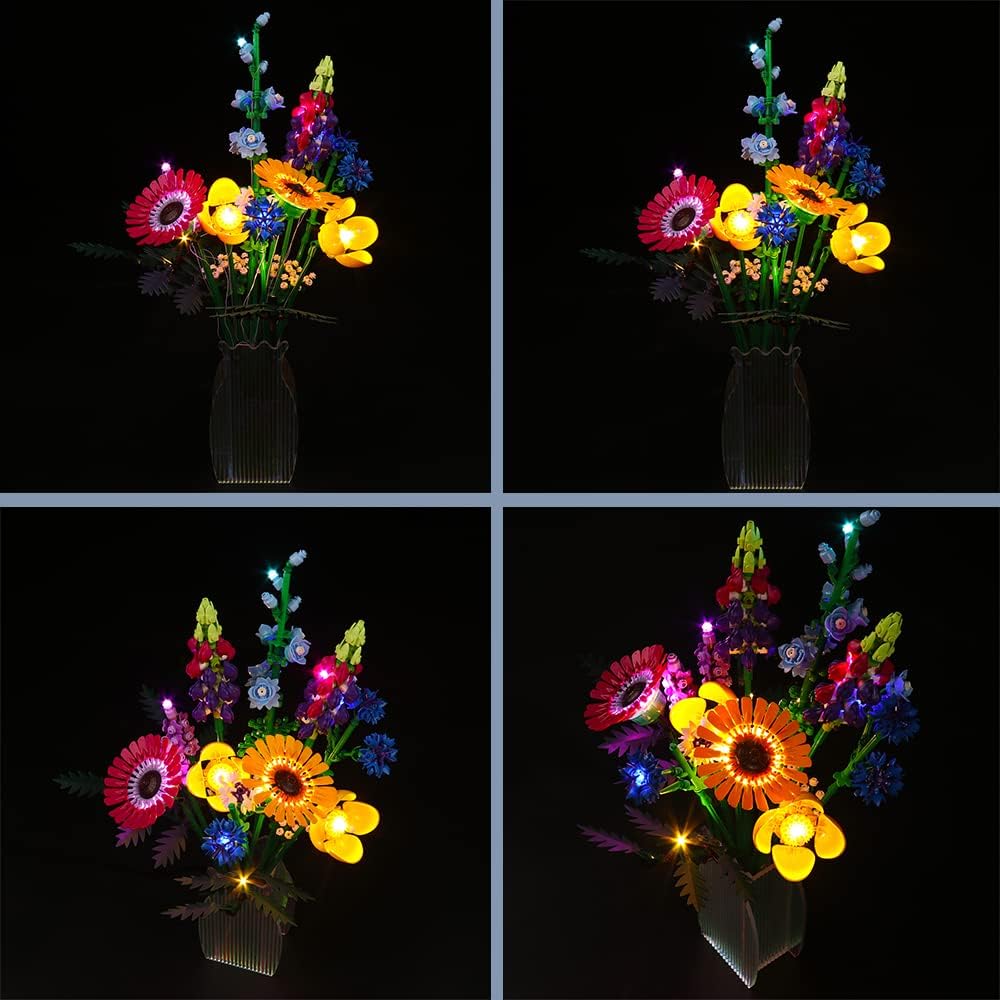 BrickBling Light Kit for LEGO Icons Wildflower Bouquet 10313