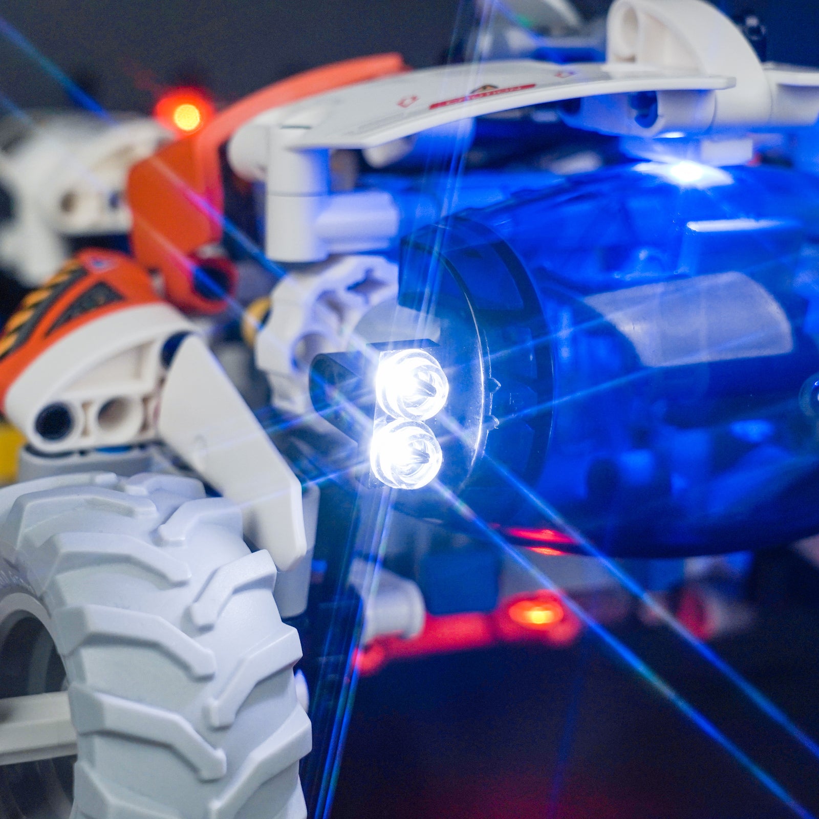 Lighting effects detail showcase designed for the LEGO Technic Surface Space Loader LT78 42178