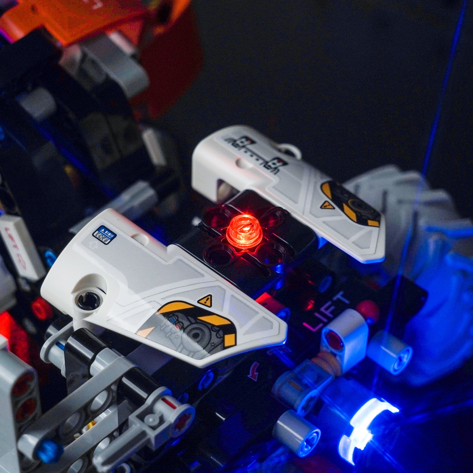 Lighting effects detail showcase designed for the LEGO Technic Surface Space Loader LT78 42178