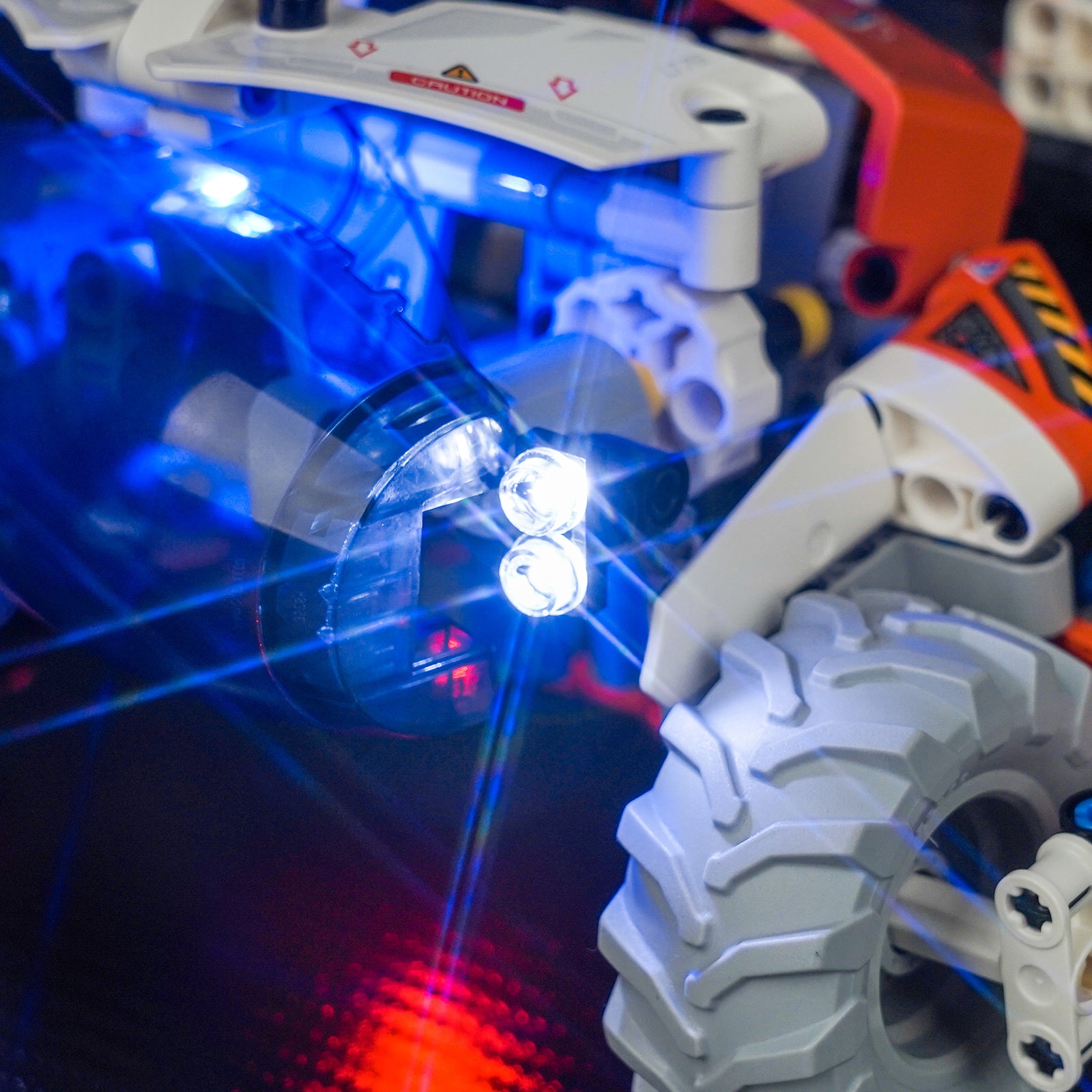 Lighting effects detail showcase designed for the LEGO Technic Surface Space Loader LT78 42178