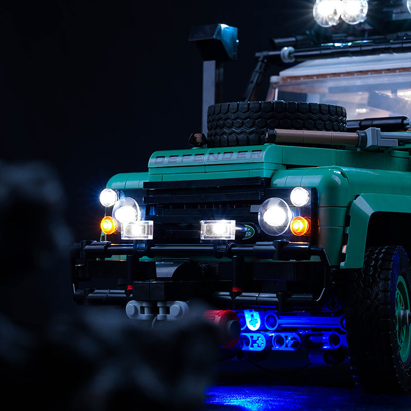 BrickBling Lichtset für LEGO Land Rover Classic Defender 90 10317