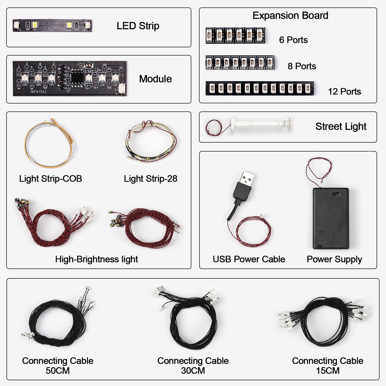 BrickBling Light Accessories for LEGO DIY Building Blocks Model Parts