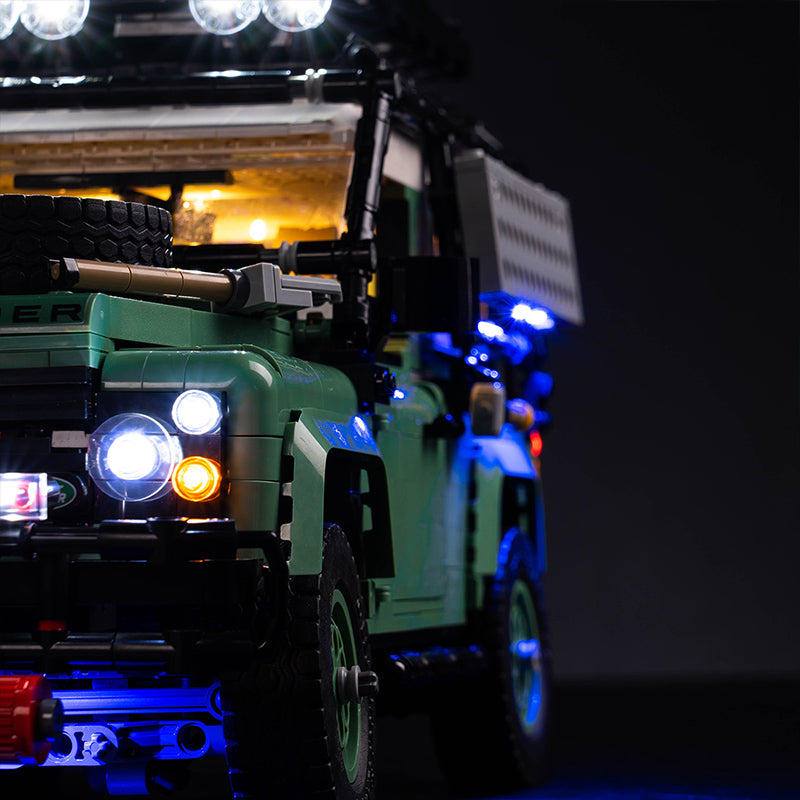 BrickBling Lichtset für LEGO Land Rover Classic Defender 90 10317