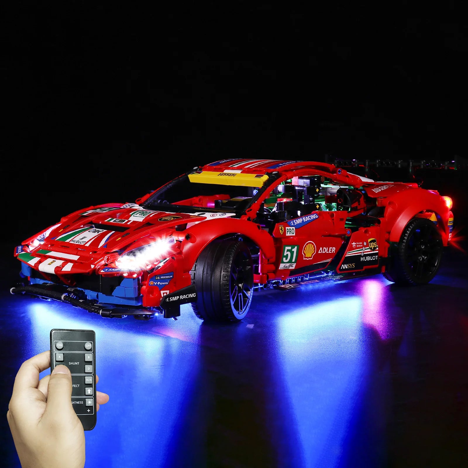 BrickBling Light Kit for LEGO Ferrari 488 GTE “AF Corse #51” 42125