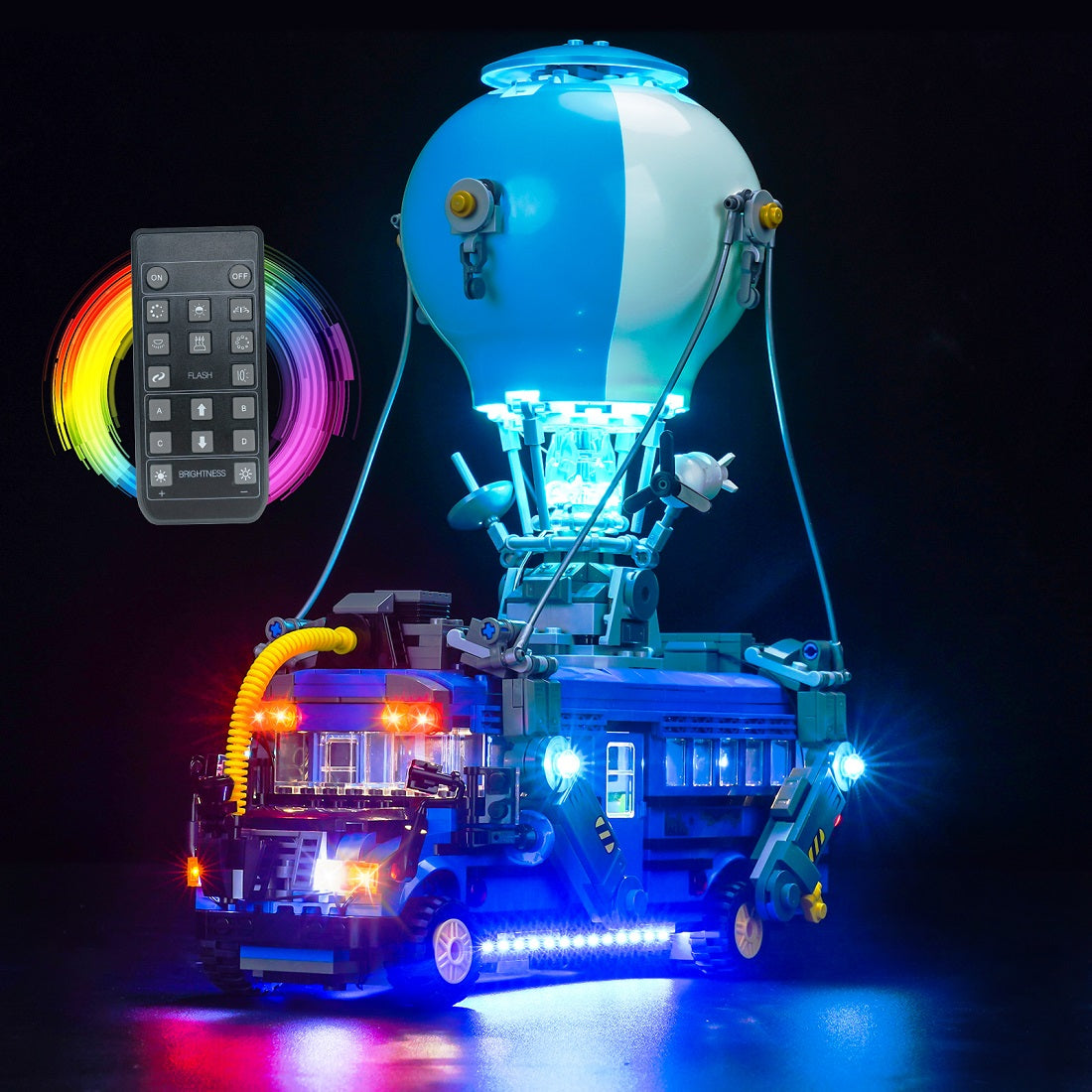 BrickBling Light Kit for LEGO Fortnite Battle Bus 77073 Remote Control Version