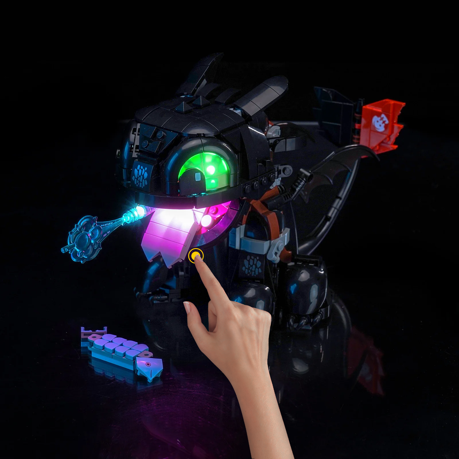 BrickBling Light Kit for LEGO Icons How to Train Your Dragon: Toothless 10375 Touch Version