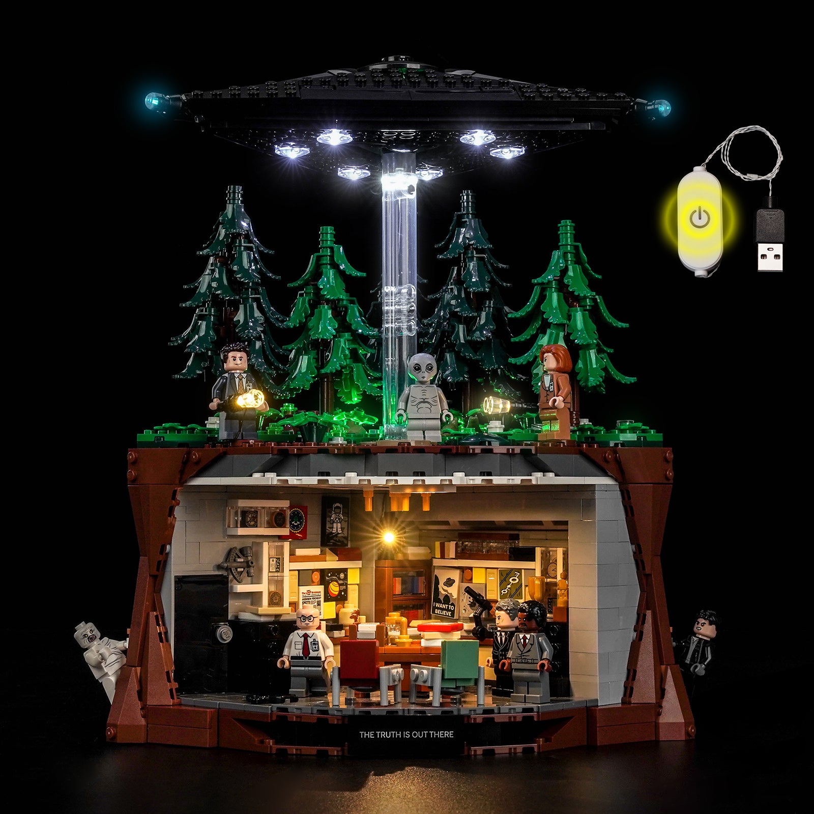 BrickBling Light Kit for LEGO Ideas The X-Files 21369 Touch Switch Version