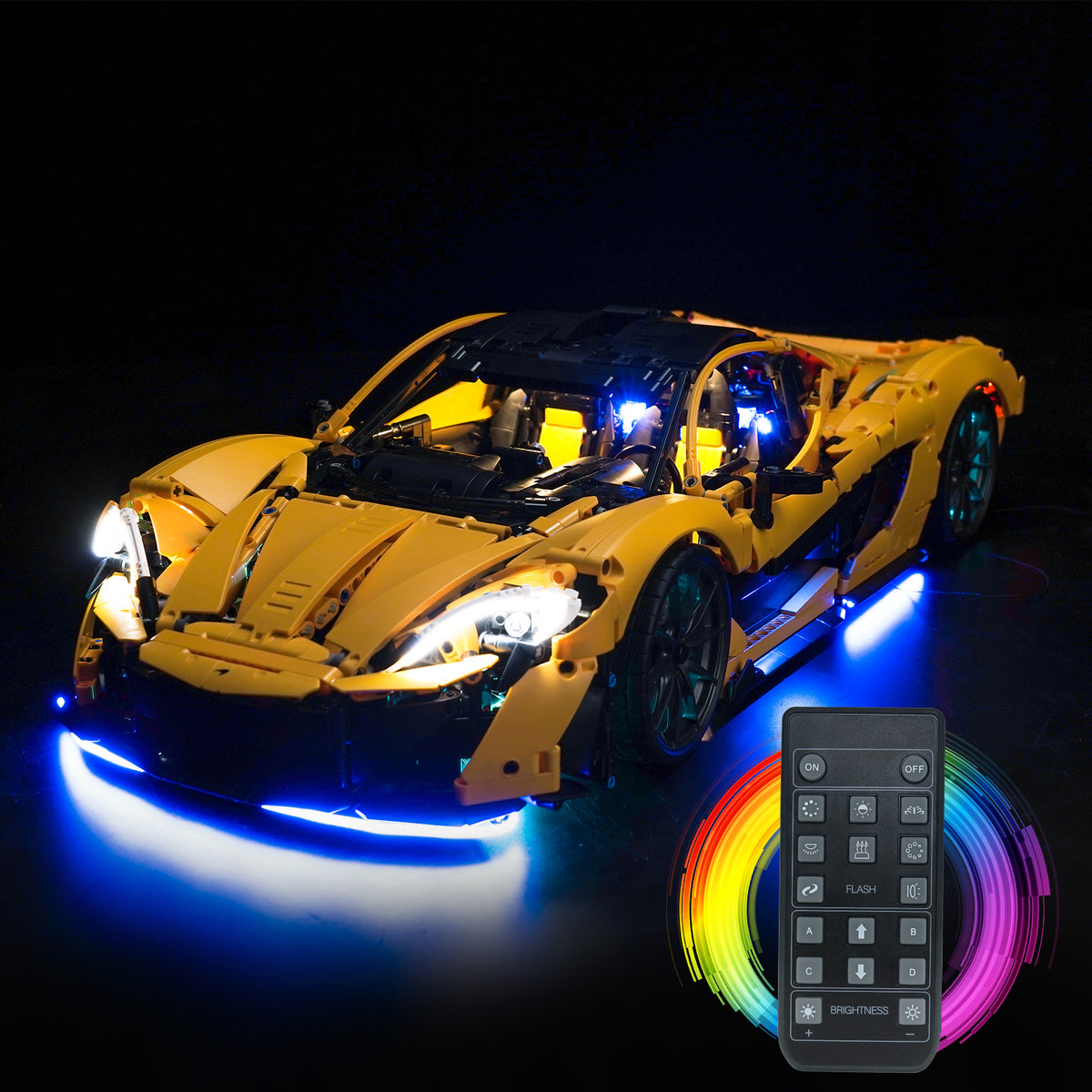 BrickBling Light Kit for LEGO Technic McLaren P1 42172 Remote Control Version