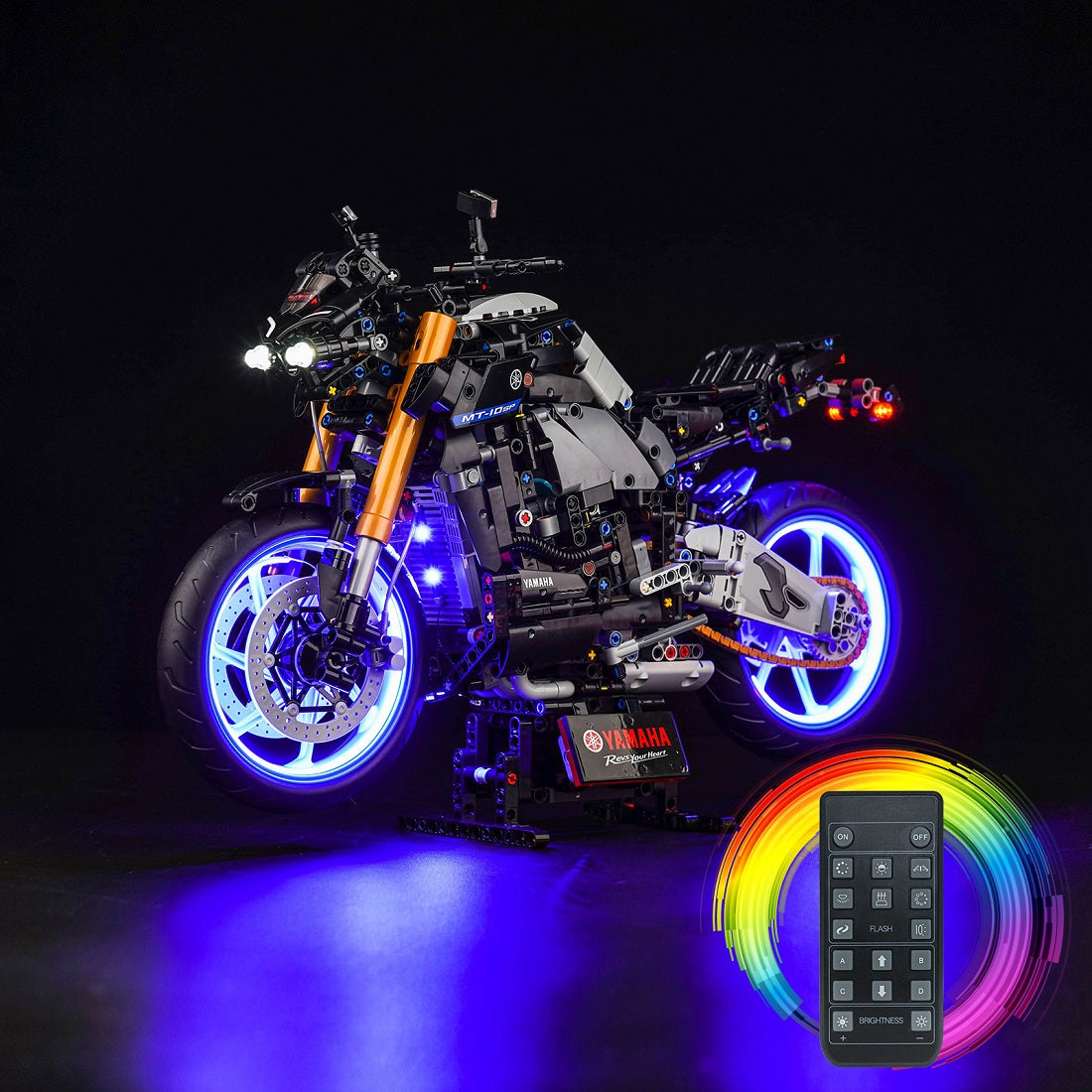 BrickBling Light Kit for LEGO Technic Yamaha MT-10 SP 42159 GC Version Remote Control Version