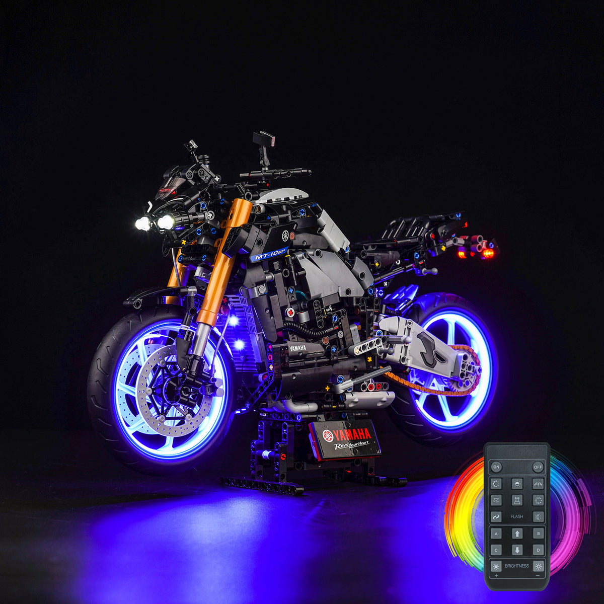 BrickBling Light Kit for LEGO Technic Yamaha MT-10 SP 42159 GC Version Remote Control Version