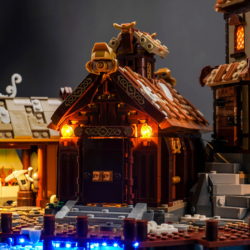 BrickBling Lichtset für LEGO Wikingerdorf 21343