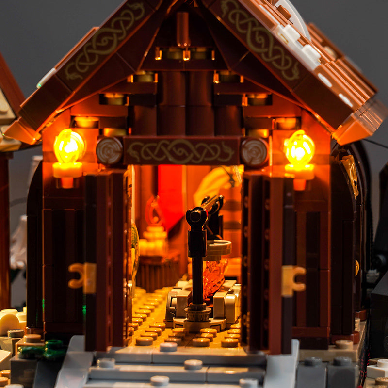 BrickBling Lichtset für LEGO Wikingerdorf 21343