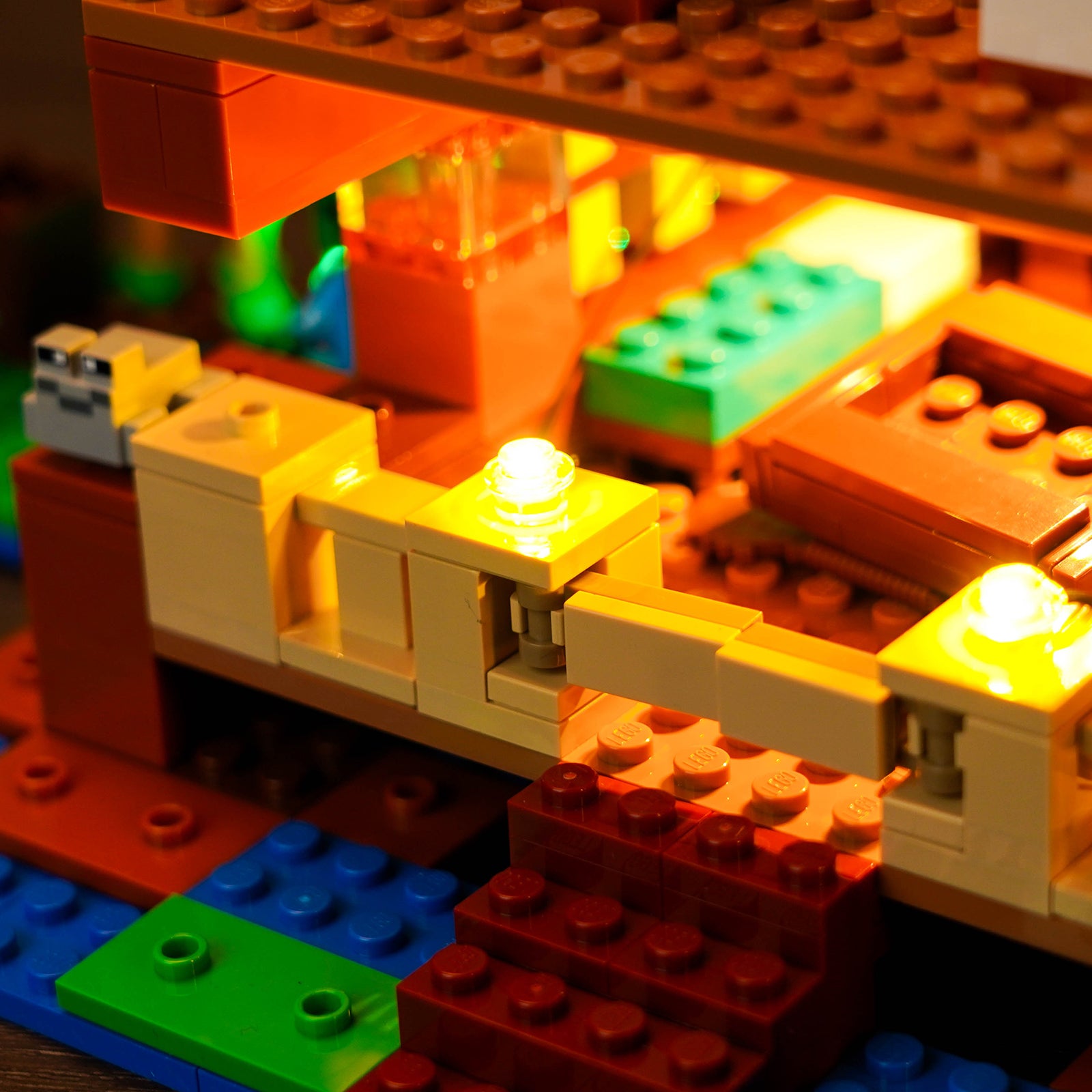 BrickBling Light Kit for LEGO Minecraft The Frog House 21256