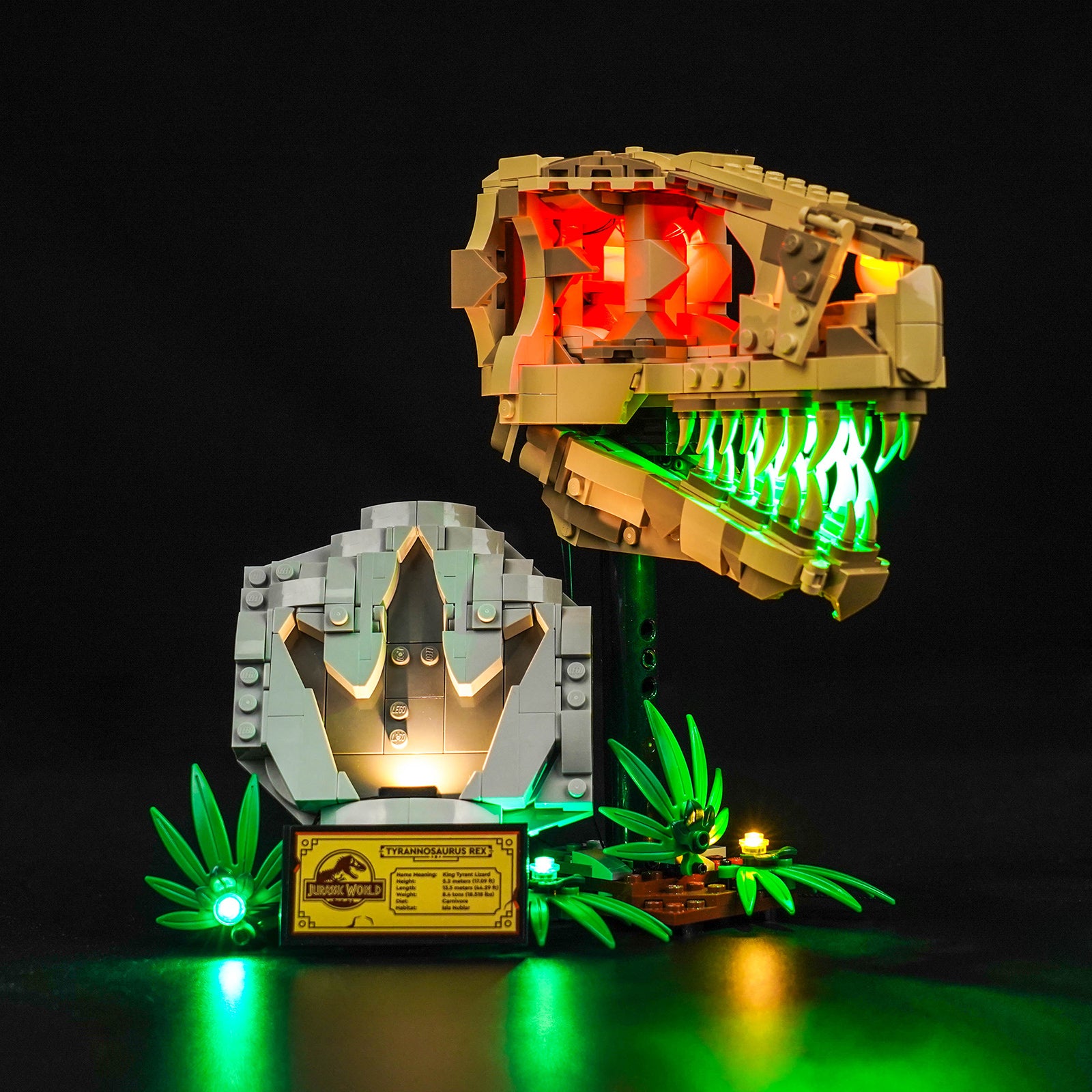 BrickBling Light Kit for LEGO Jurassic World Dinosaur Fossils: T. rex Skull 76964