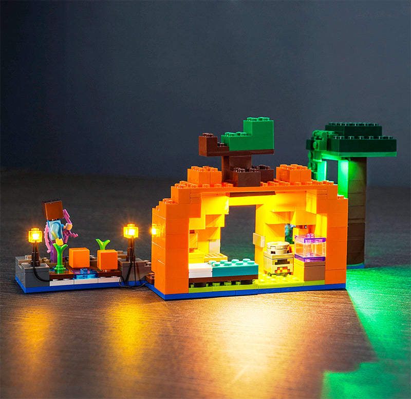 Kit d'éclairage BrickBling pour ensemble de jeu LEGO La ferme aux citrouilles 21248