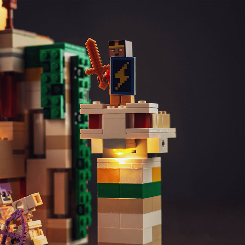 Kit d'éclairage BrickBling pour LEGO La forteresse du Golem de fer 21250