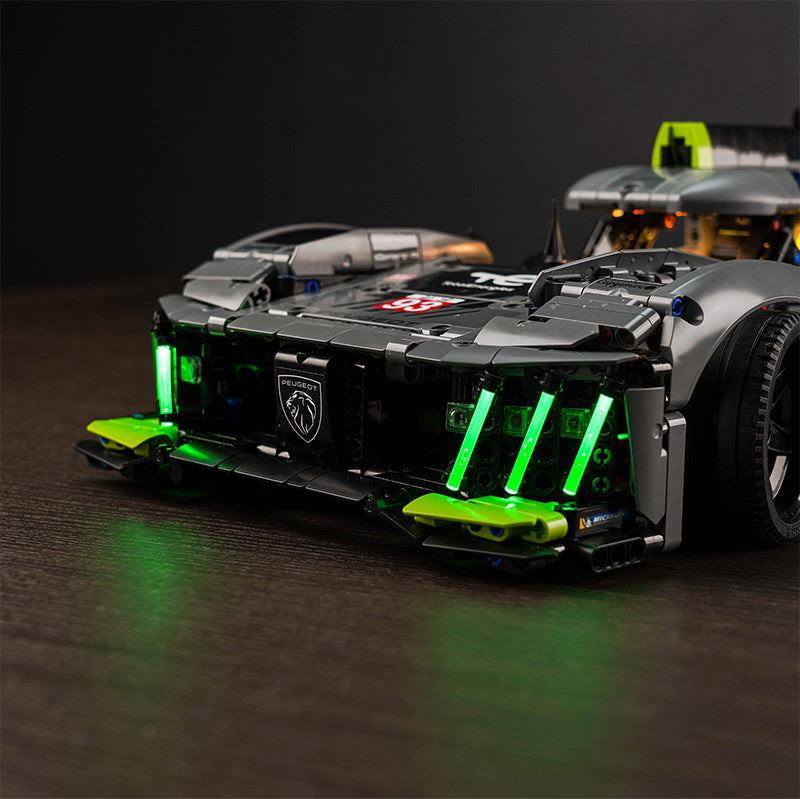 BrickBling Lichtset für LEGO Technic Peugeot 9X8 24H Le Mans Hybrid Hypercar 42156