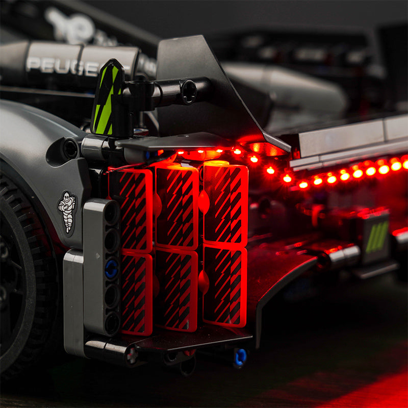 BrickBling Lichtset für LEGO Technic Peugeot 9X8 24H Le Mans Hybrid Hypercar 42156