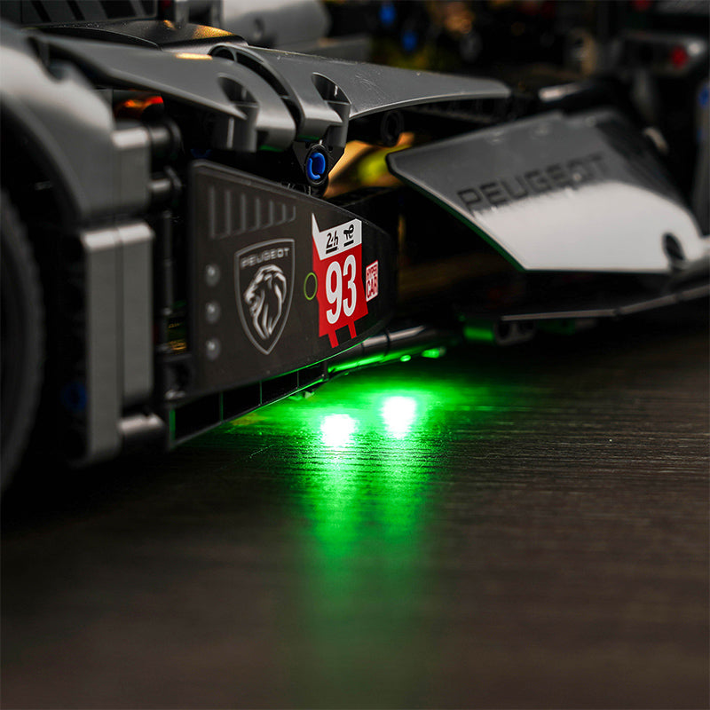 BrickBling Lichtset für LEGO Technic Peugeot 9X8 24H Le Mans Hybrid Hypercar 42156