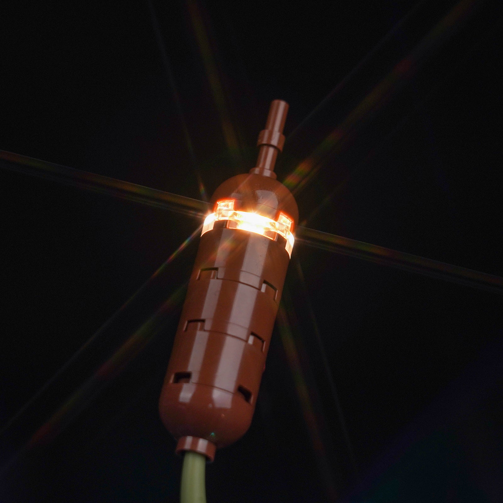 Partial display of lighting effects of BrickBling Light Kit for LEGO Icons Kingfisher Bird 10331