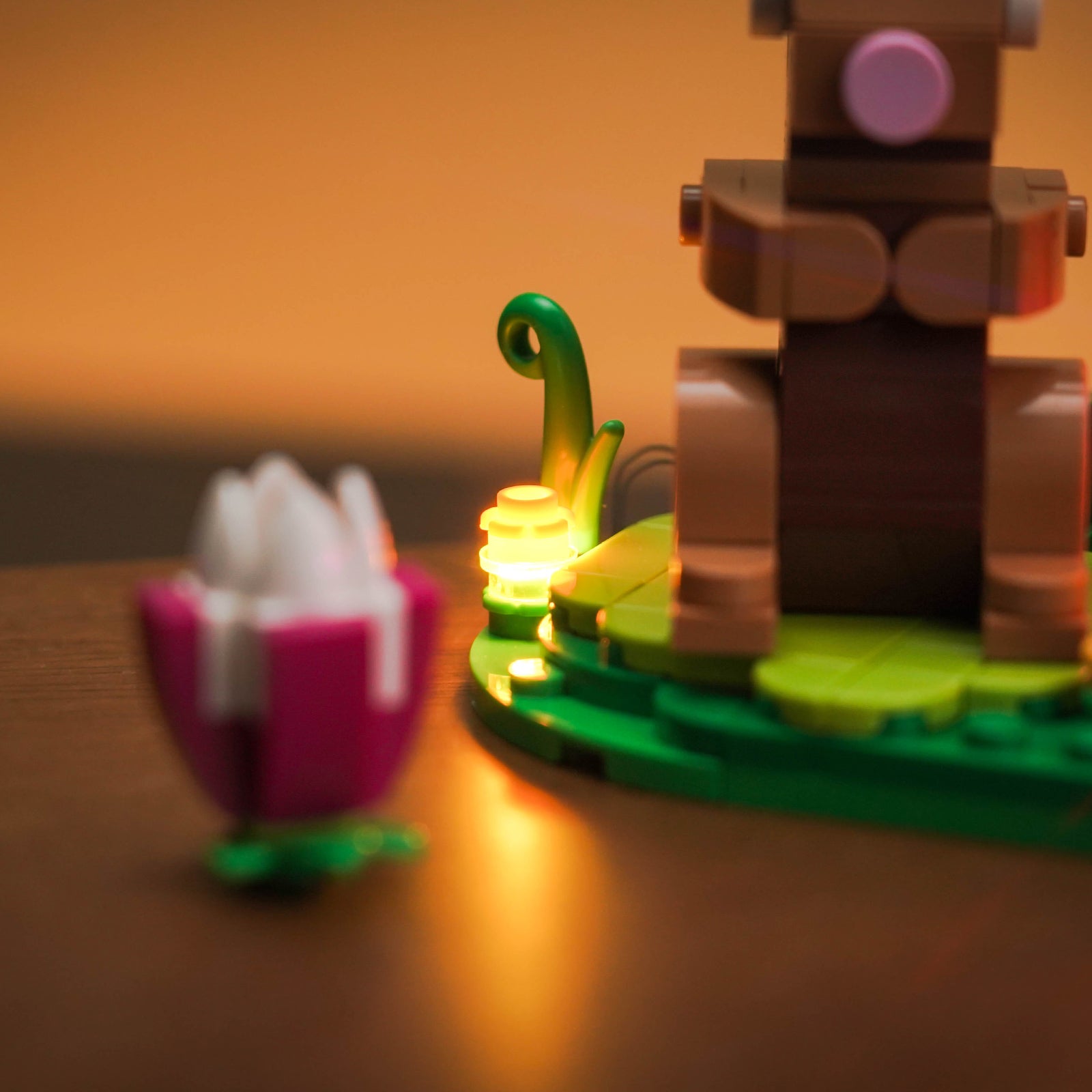 Detailed Display of BrickBling Light Kit for LEGO Easter Rabbits Display 40523