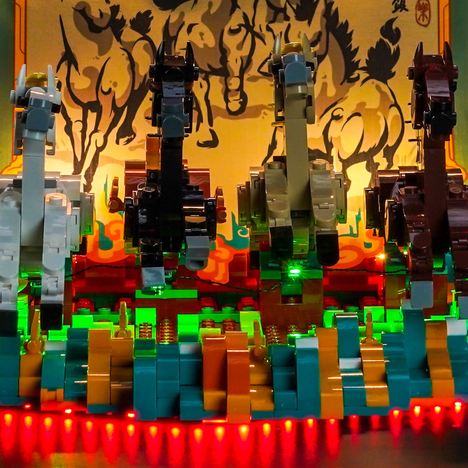 BrickBling Light Kit for LEGO Galloping Horses Canvas 80119