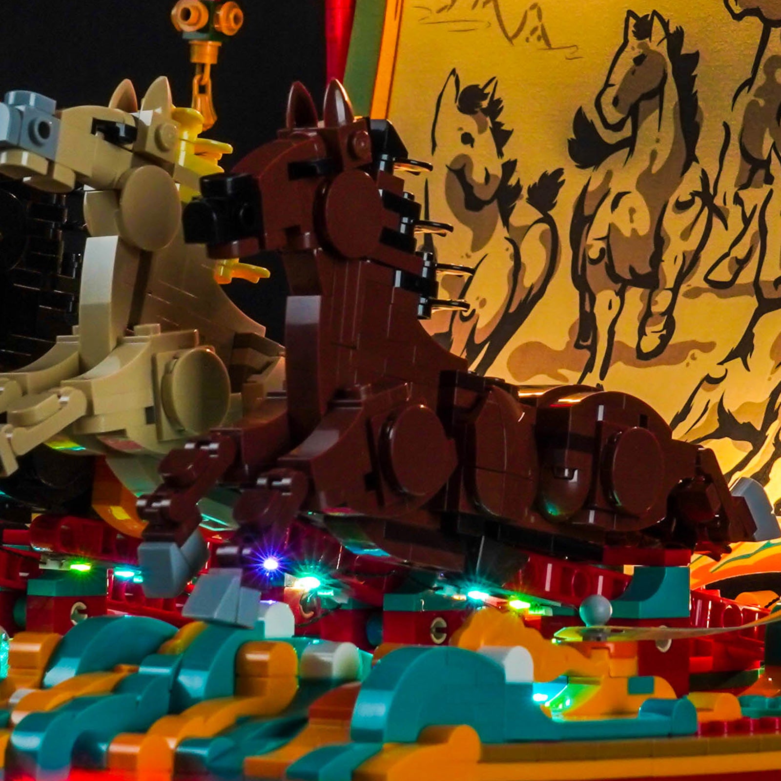 BrickBling Light Kit for LEGO Galloping Horses Canvas 80119