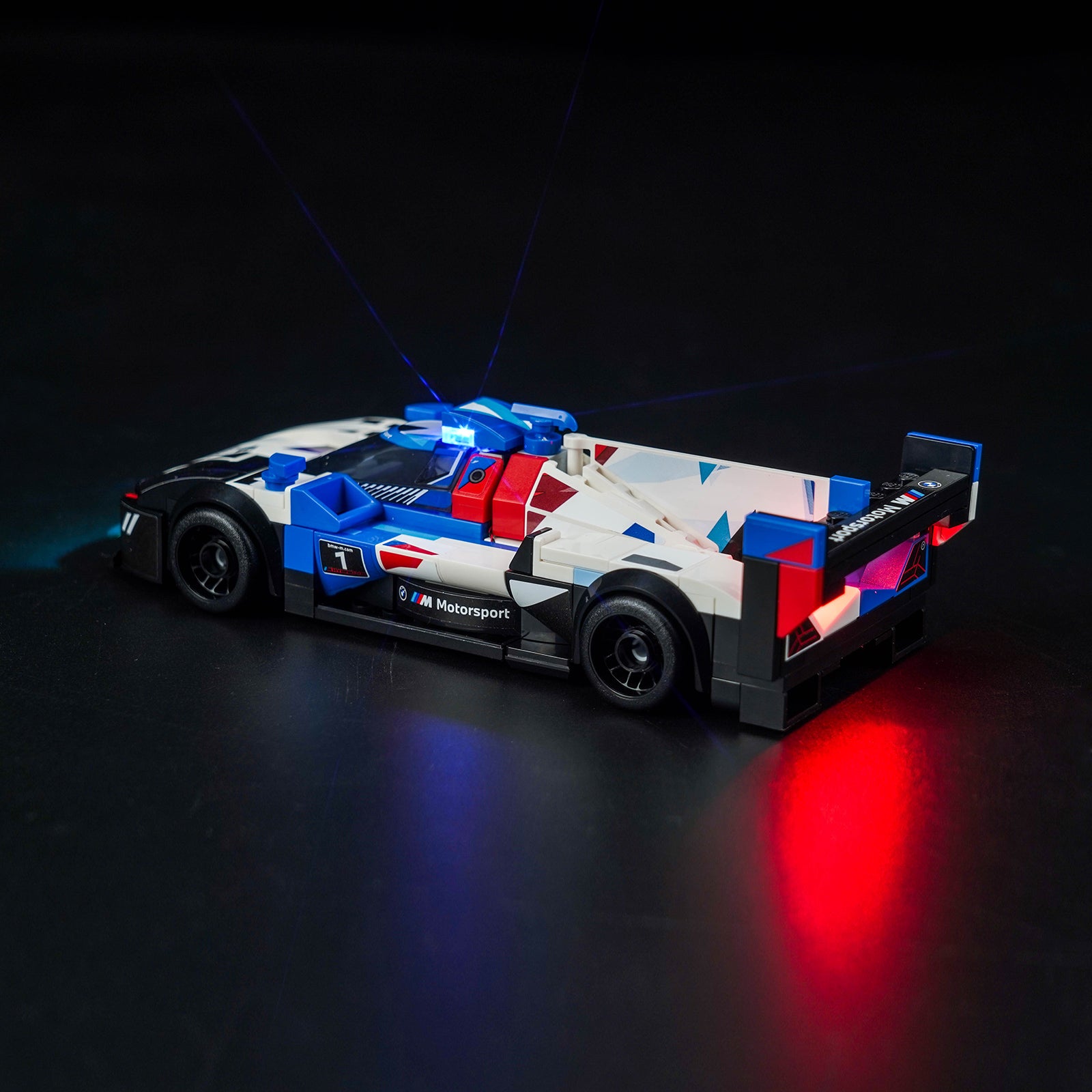Kit d'éclairage BrickBling pour voitures de course LEGO Speed Champions BMW M4 GT3 et BMW M Hybrid V8 76922