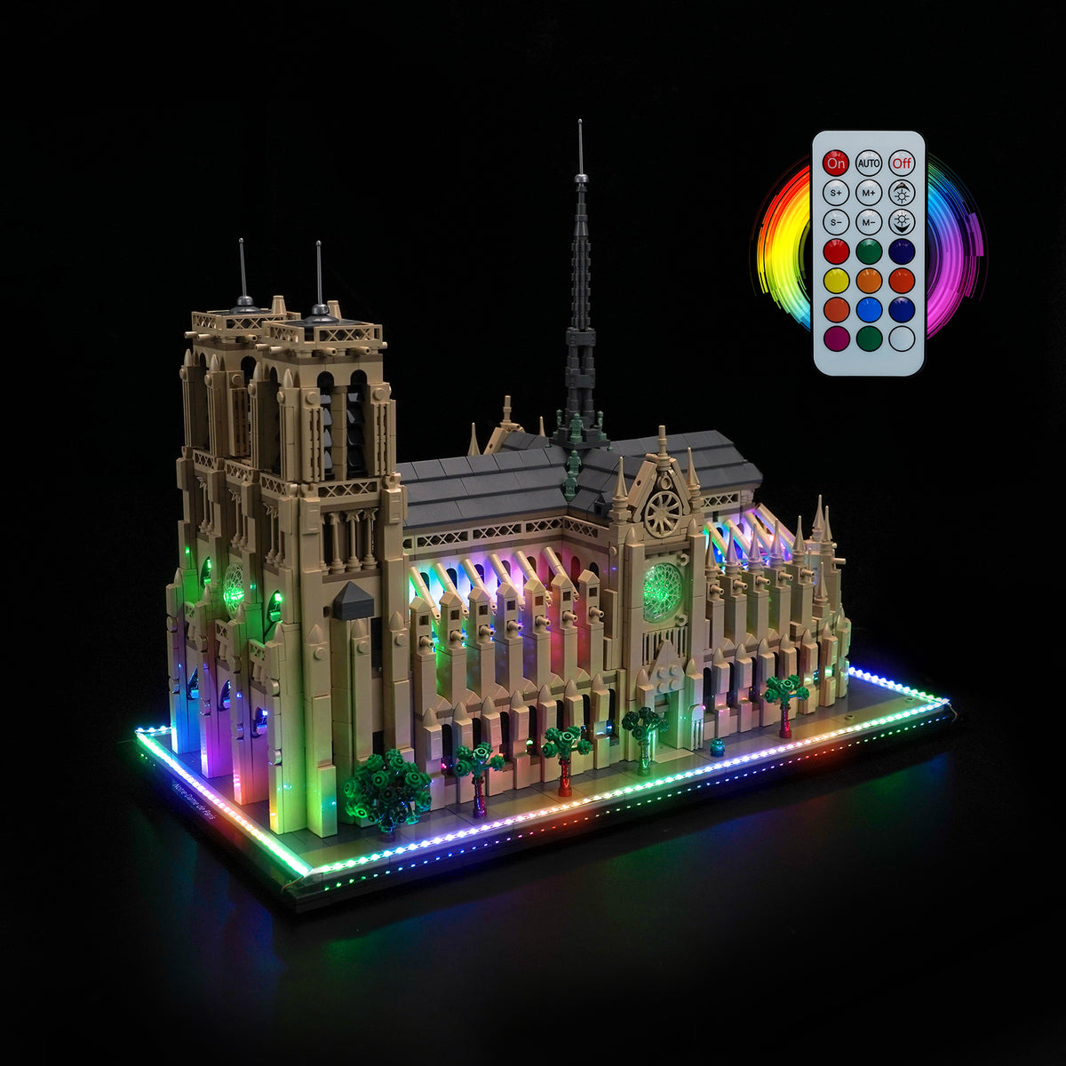 BrickBling Light Kit for LEGO Architecture Notre-Dame de Paris 21061 RGB Version