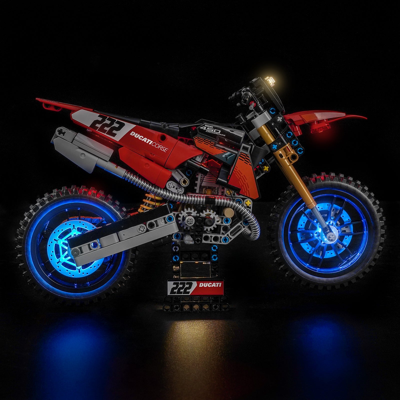 BrickBling Light Kit for LEGO Technic Ducati Desmo450 MX Factory Motorcycle 42238