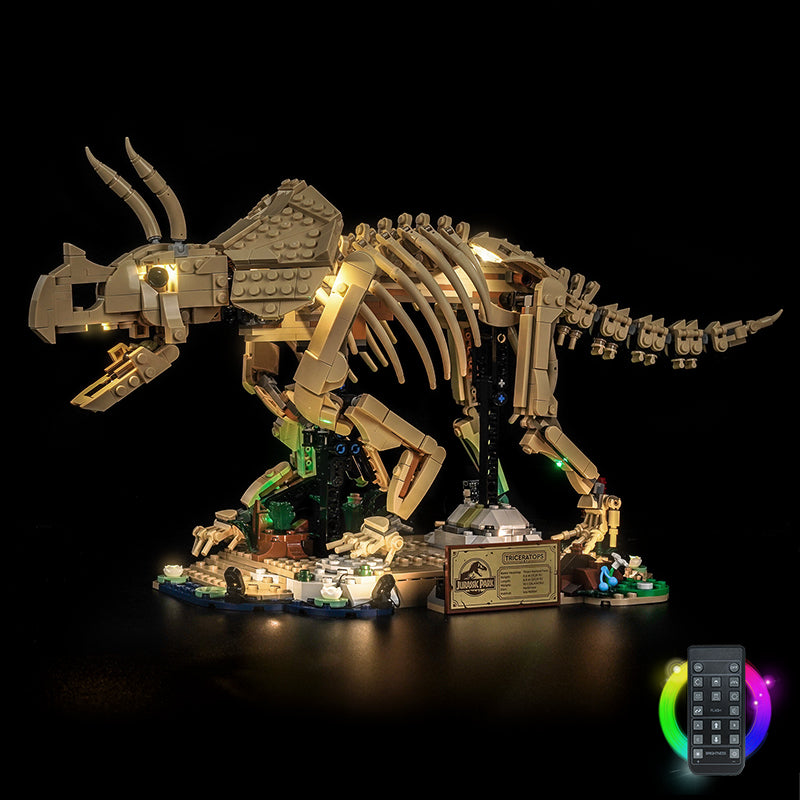 BrickBling Light Kit for LEGO Jurassic World Dinosaur Fossils: Triceratops 77985