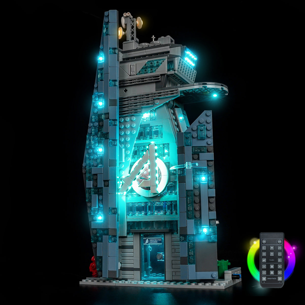 LED Light Kit for LEGO Marvel Avengers: Doomsday New Avengers Tower 76352 Remote Control Version
