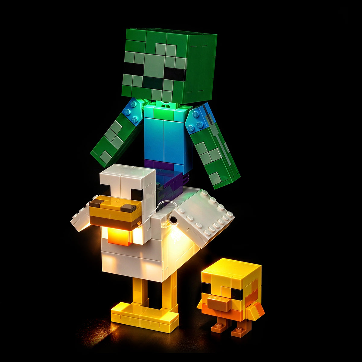 BrickBling Light Kit for LEGO Minecraft Chicken Jockey 21582